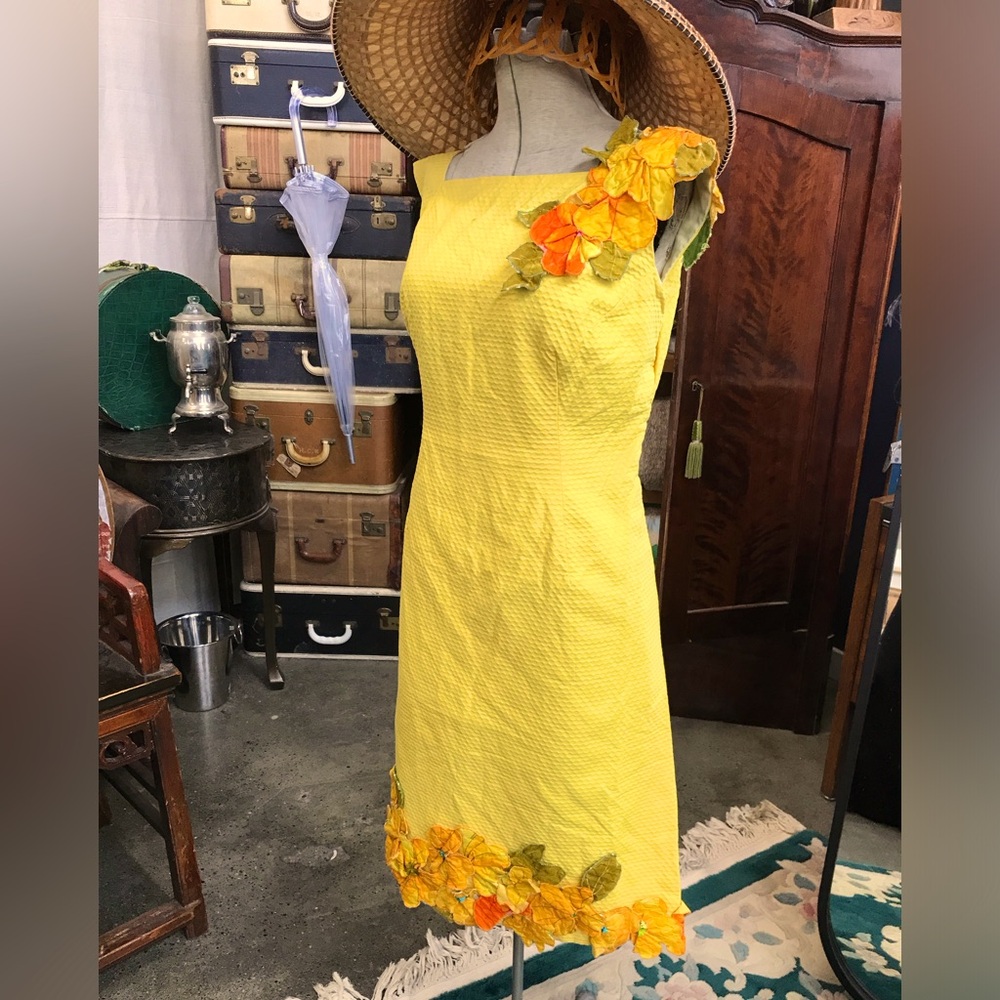 BETTY HIGGINS floral flower dress